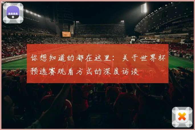 你想知道的都在这里:关于世界杯预选赛观看方式的深度访谈